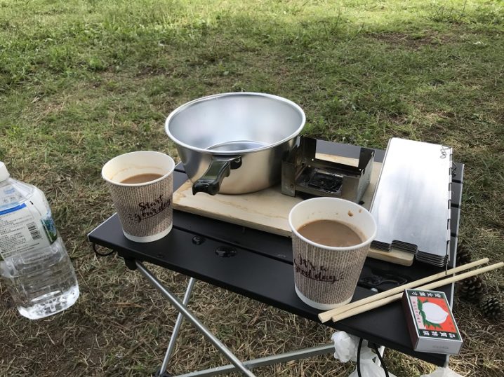 エスビット ポケットストーブでお湯を沸かす コーヒーを楽しむ な休日 つりとくるま